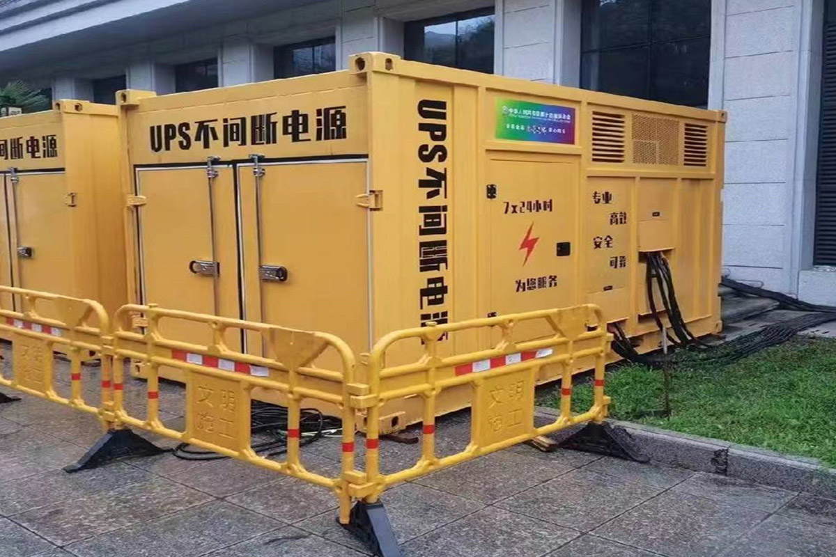 昆山发电机租赁施工现场
